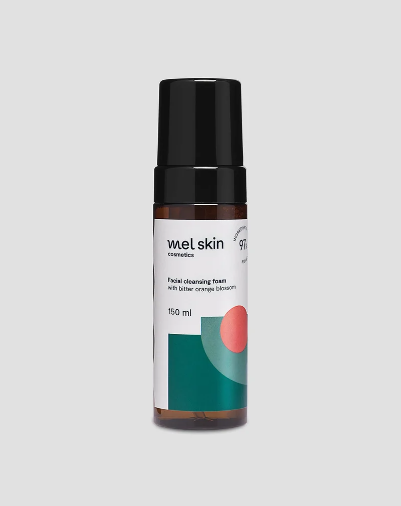 Mousse nettoyante pour le visage purifiante à la fleur d'oranger amer Mel Skin