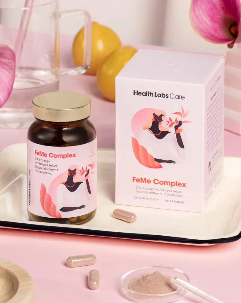 Supplément favorisant l'absorption du fer FeMe Complex Health Labs Care 60 gélules