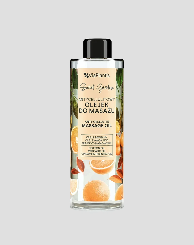 Huile de massage anti-cellulite au parfum d’orange Secret Garden Vis Plantis