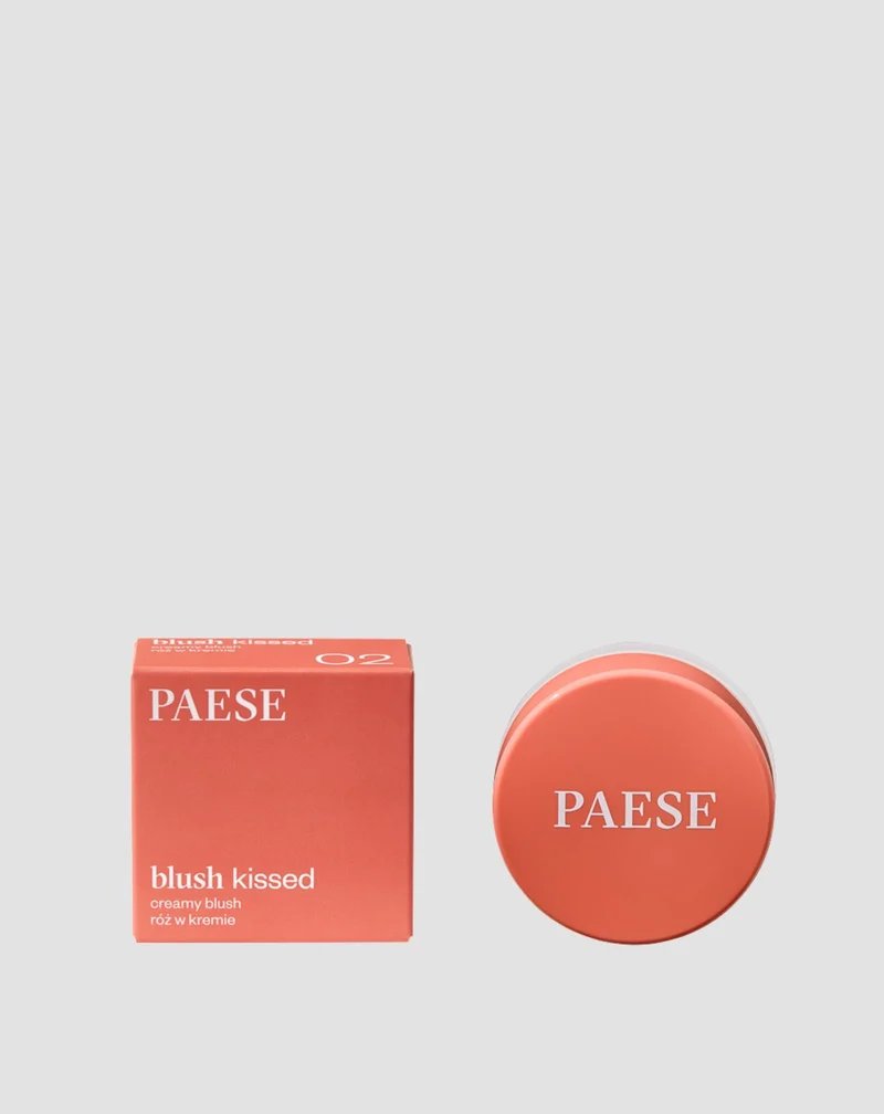 Fard à joues en crème d'une couleur corail Blush kissed 02 Paese