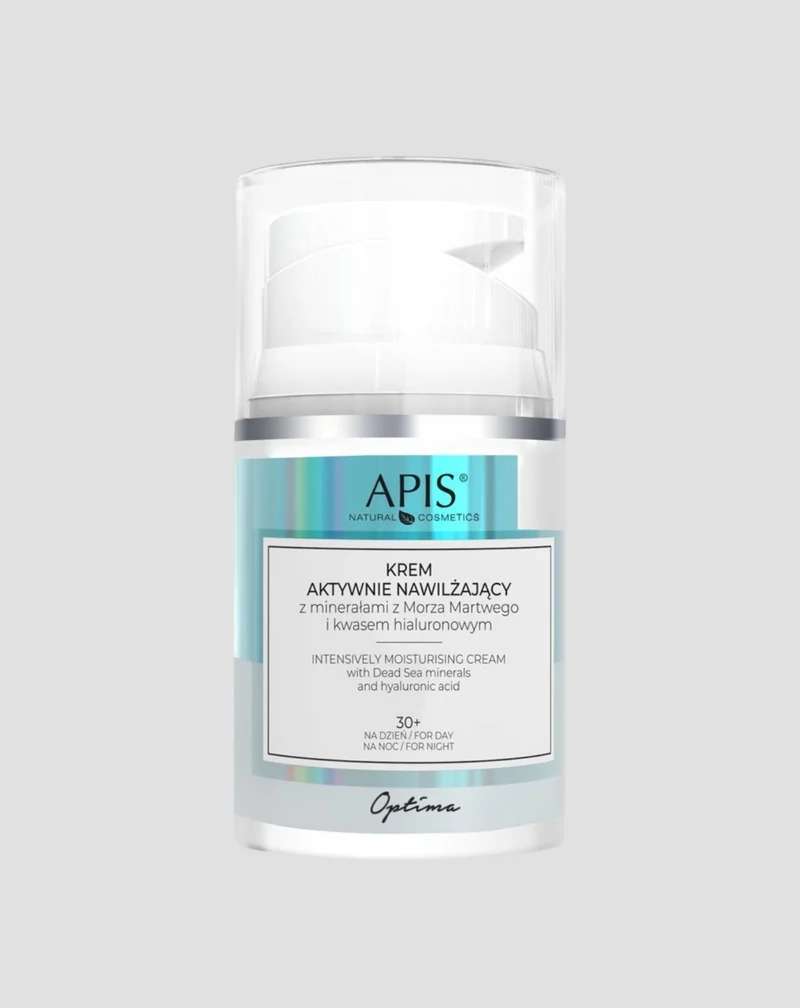 Crème hydratante active aux minéraux de la Mer Morte et à l'acide hyaluronique, jour et nuit 30+ Optima Apis