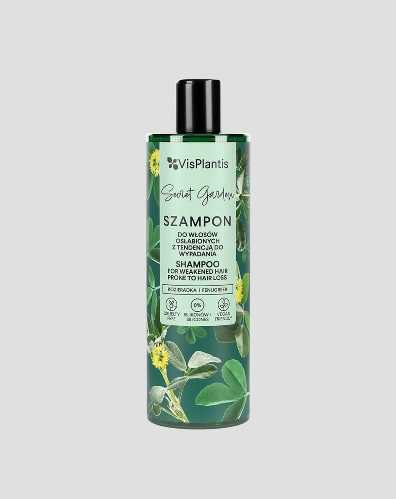 Shampooing pour cheveux affaiblis ayant tendance à tomber avec de l’extrait de fenugrec Vis Plantis