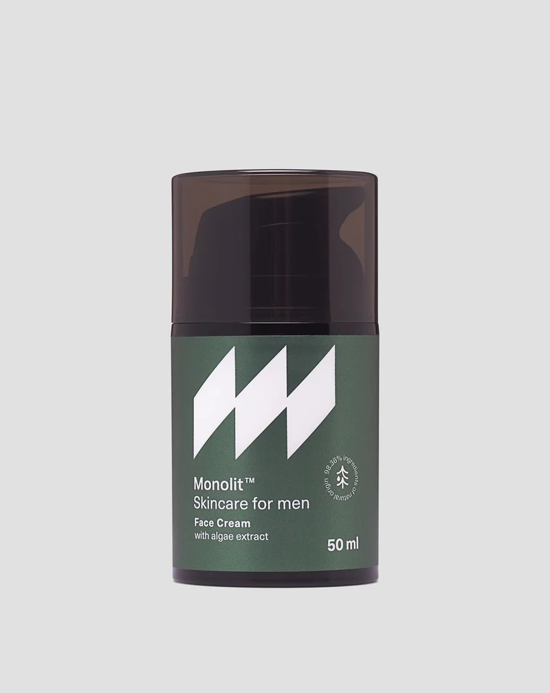 Monolit - Crème visage pour homme aux algues, à l'huile de coco et à l'huile d'avocat