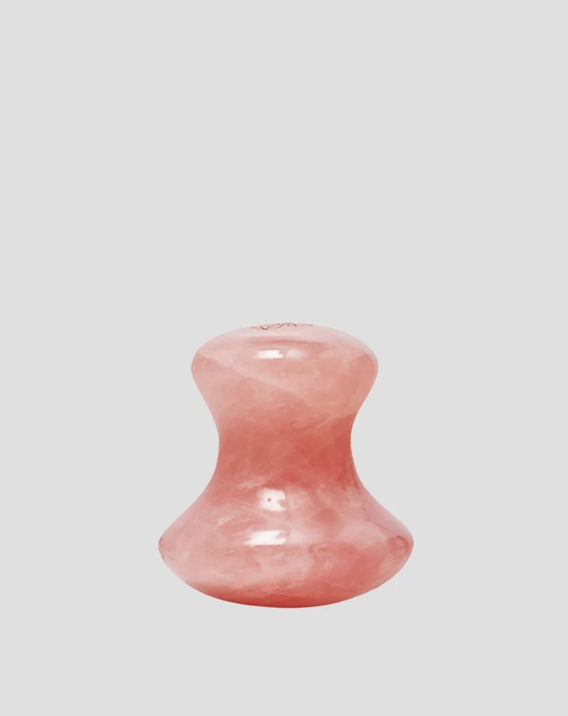 Champignon de massage visage en quartz rose Crystallove