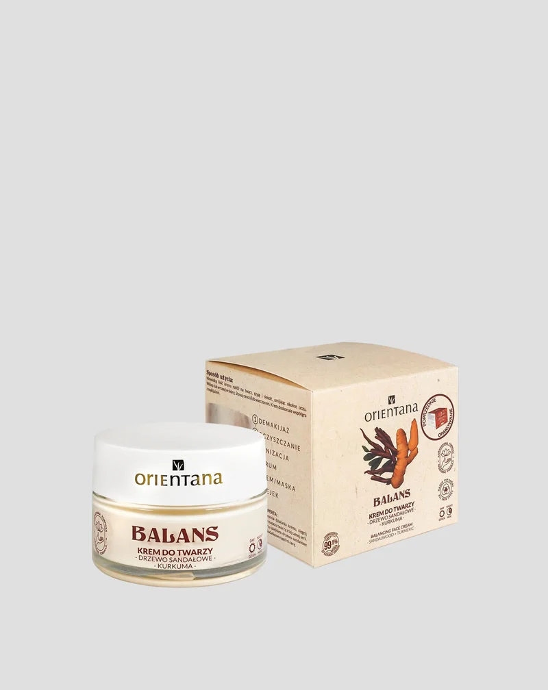 Crème pour le visage au bois de santal et au curcuma d'Orientana