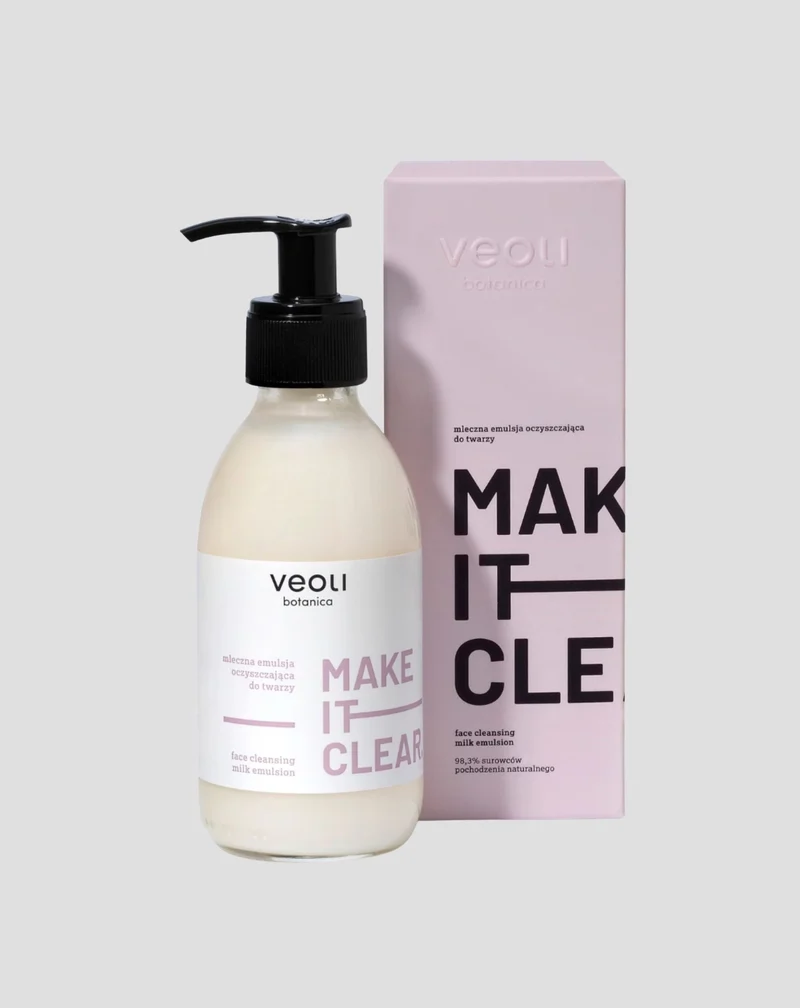 Emulsion nettoyante naturelle pour le visage Make it clear Veoli Botanica