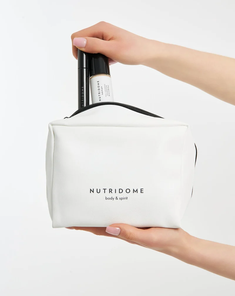 Trousse à cosmétiques Nutridome spacieuse, en cuir écologique