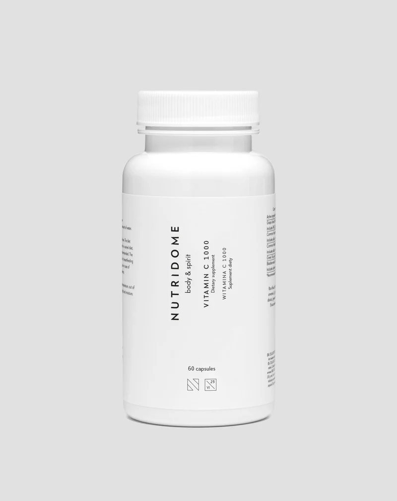 Vitamine C 1000 Nutridome, un soutien de l’immunité et de la synthèse du collagène - 60 gélules