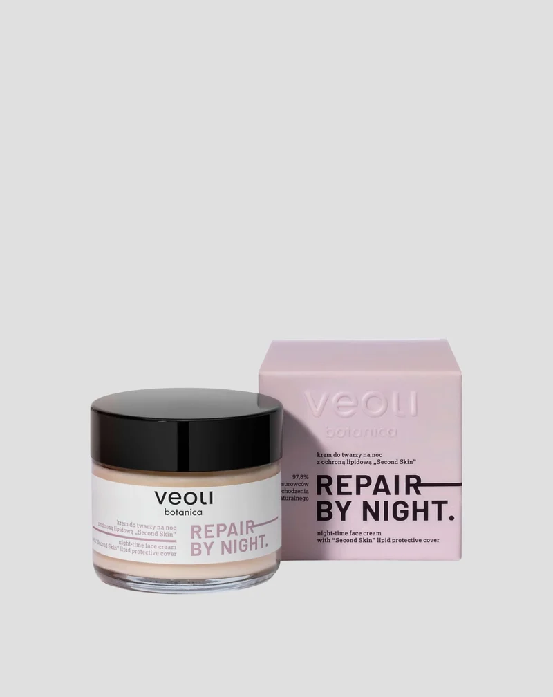 Crème de nuit protectrice des lipides Second skin Repair by night Veoli Botanica