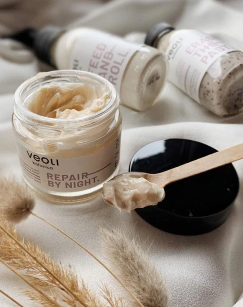 Crème de nuit protectrice des lipides Second skin Repair by night Veoli Botanica