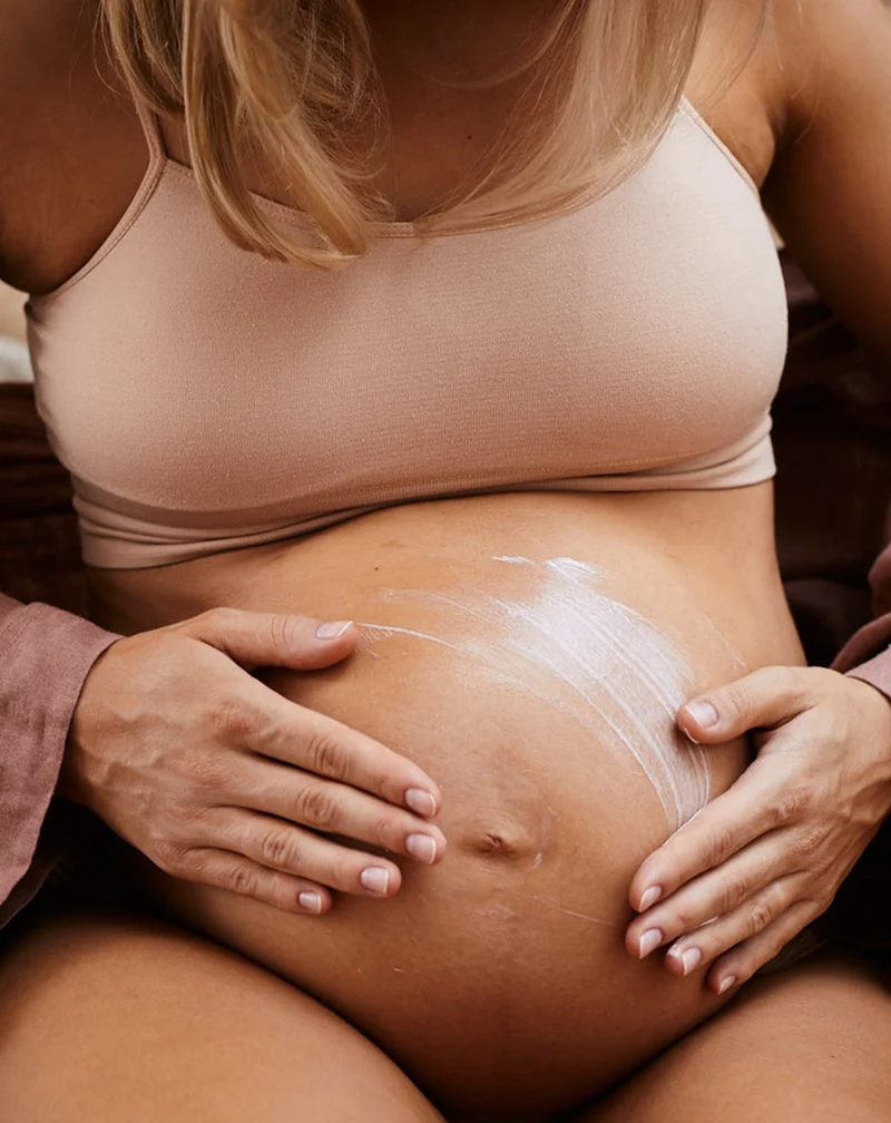 Baume corporel raffermissant pour les femmes enceintes et en post-partum Lili&Mu