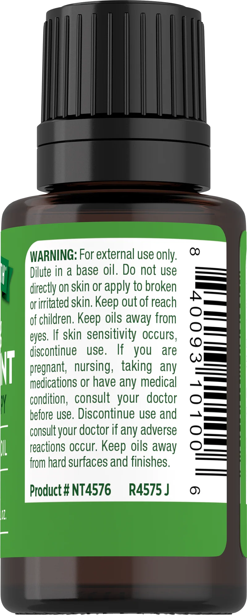Peppermint Pure Essential Oil, 1/2 fl oz (15 mL) Dropper Bottle
