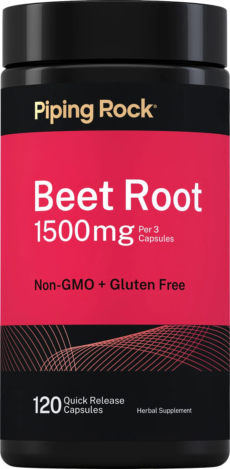 Beet Root, 1500 mg (per serving), 120 Quick Release Capsules