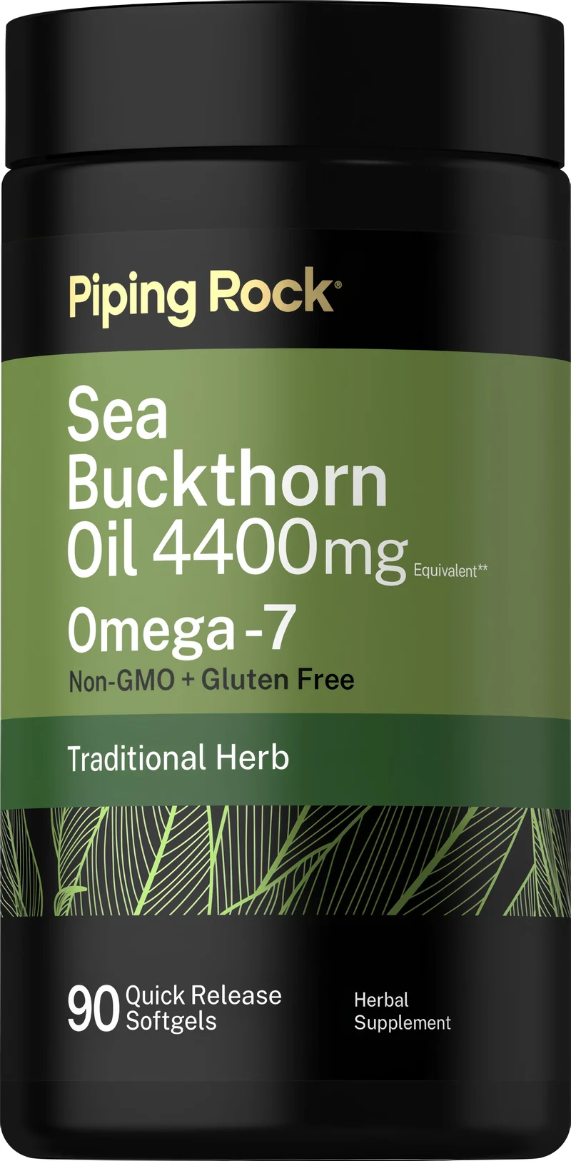 Sea Buckthorn Oil with Omega-7, 4400 mg, 90 Quick Release Softgels