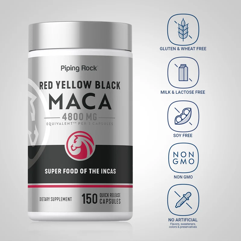 Maca, 4800 mg (per serving), 150 Quick Release Capsules, 2 Bottles