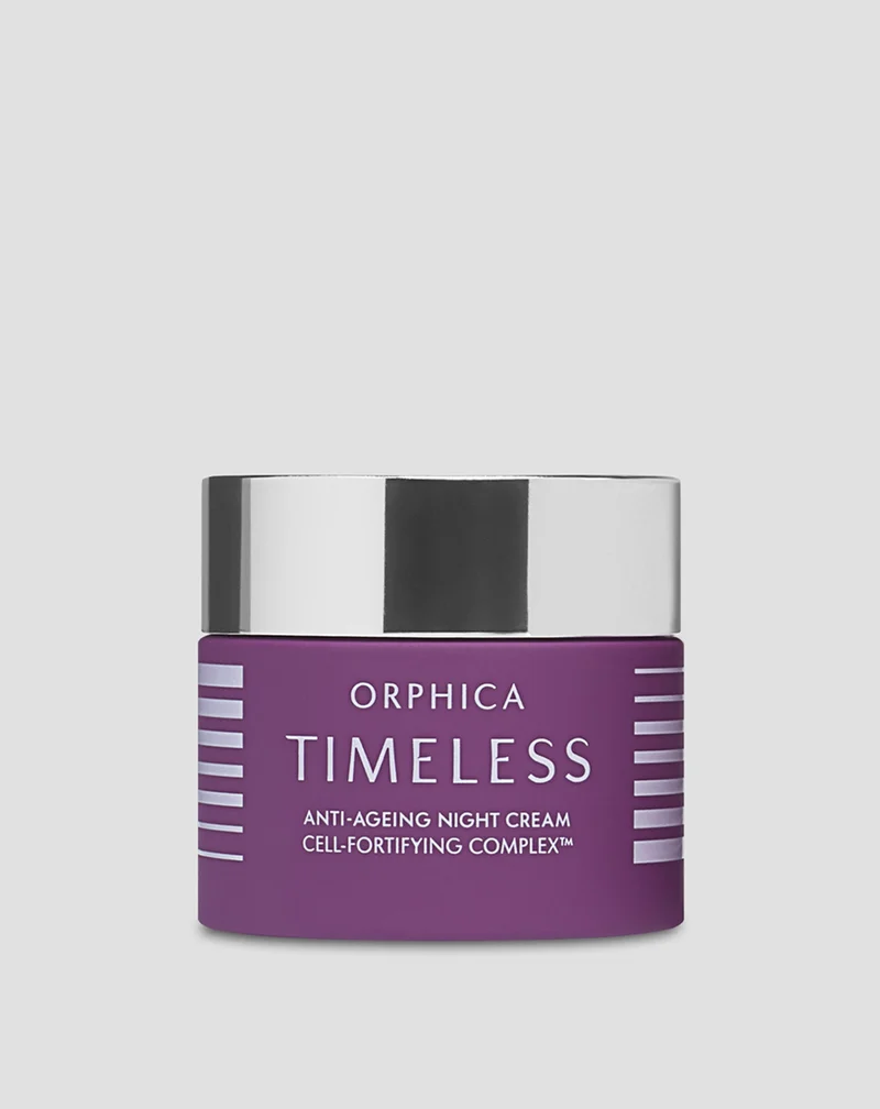 Crème de nuit hydratante Timeless Orphica contre les rides à la Centella Asiatica