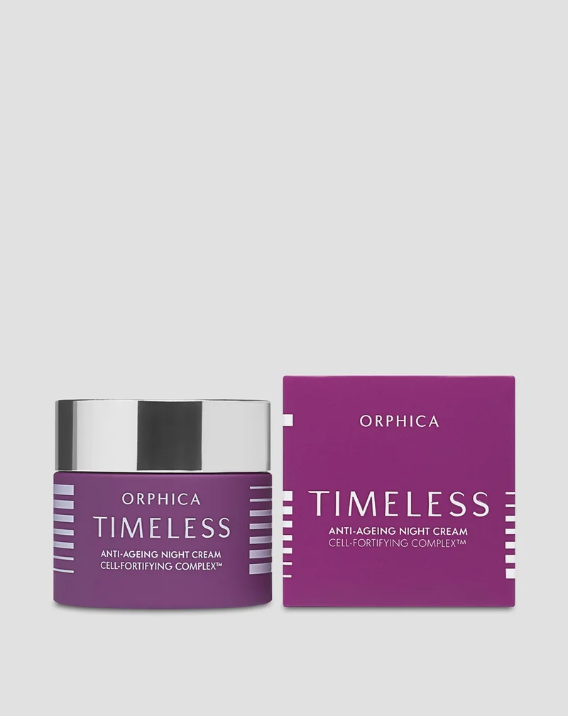 Crème de nuit hydratante Timeless Orphica contre les rides à la Centella Asiatica