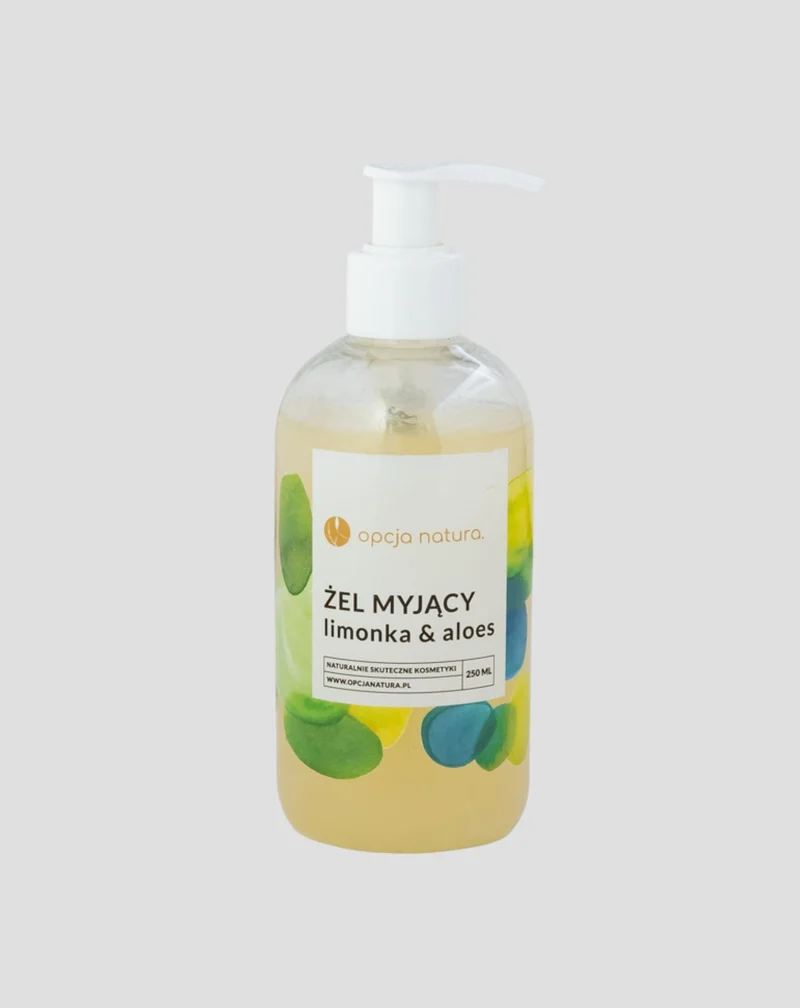 Gel nettoyant pour le corps et le visage au citron vert et à l'aloe vera 100 % naturel Opcja Natura