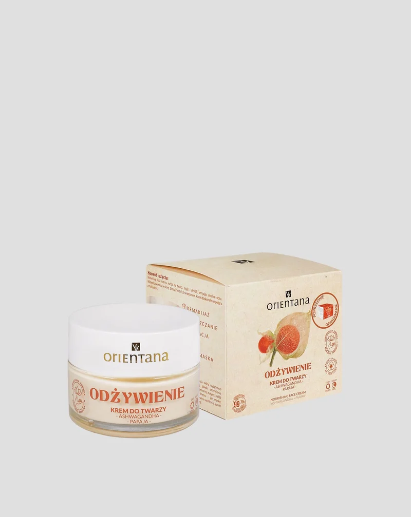 Crème visage au ginseng indien (ashwagandha) Orientana