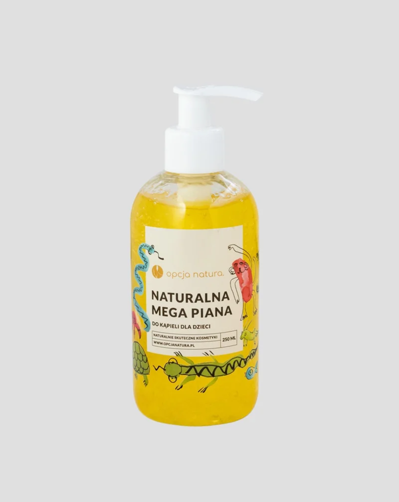 Lait de bain doux pour enfants Méga mousse naturelle à l'huile d'argousier Opcja Natura