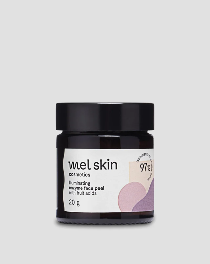 Produit exfoliant enzymatique éclaircissant pour le visage aux acides de fruits Mel Skin
