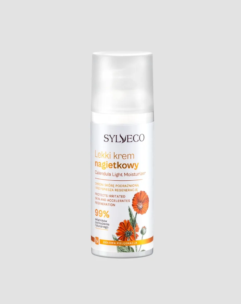 Crème légère au calendula pour tous les types de peau afin d'accélérer le renouvellement de la peau Sylveco