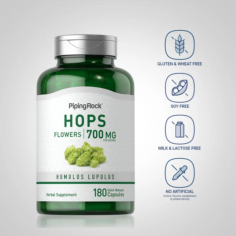 Hops, 700 mg (per serving), 180 Quick Release Capsules