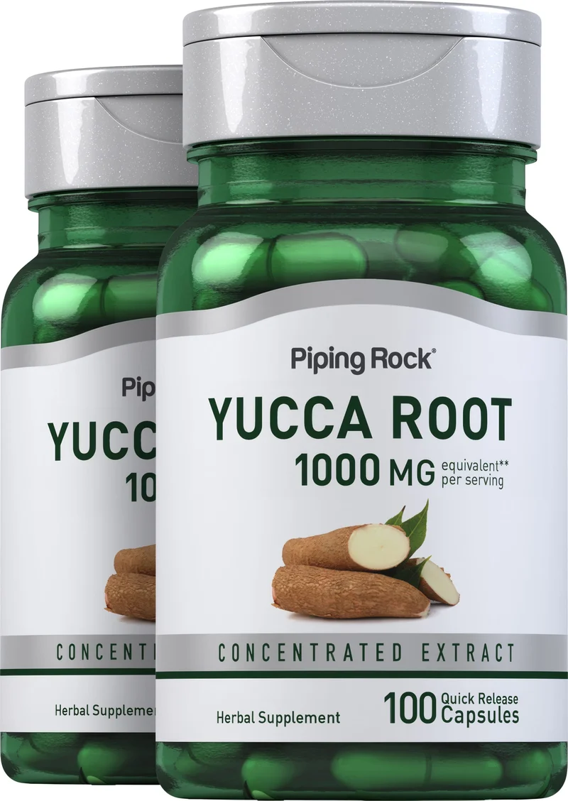 Yucca Root, 1000 mg (per serving), 100 Quick Release Capsules, 2 Bottles