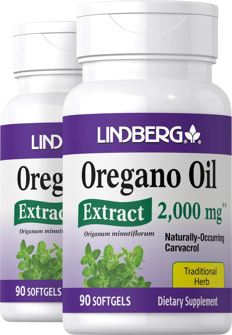 Oregano Oil Extract, 2000 mg, 90 Softgels, 2 Bottles