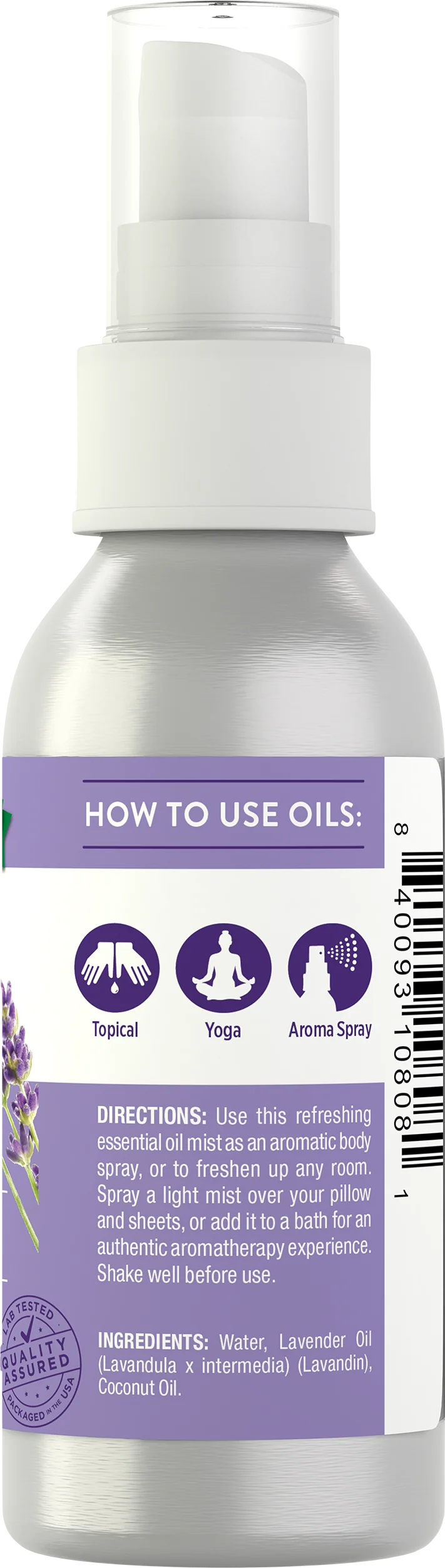 Lavender Spray, 2.4 fl oz (71 mL) Spray Bottle