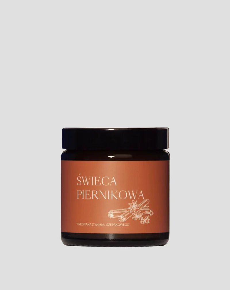 Bougie en cire de canola en pain d’épice avec des huiles et une mèche 100 % coton Mglife