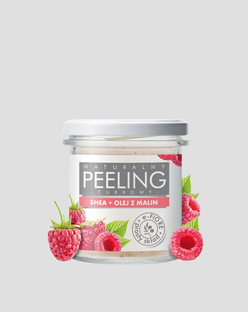 Gommage naturel au sucre de framboise et au beurre de karité pour les peaux ternes E-Fiore