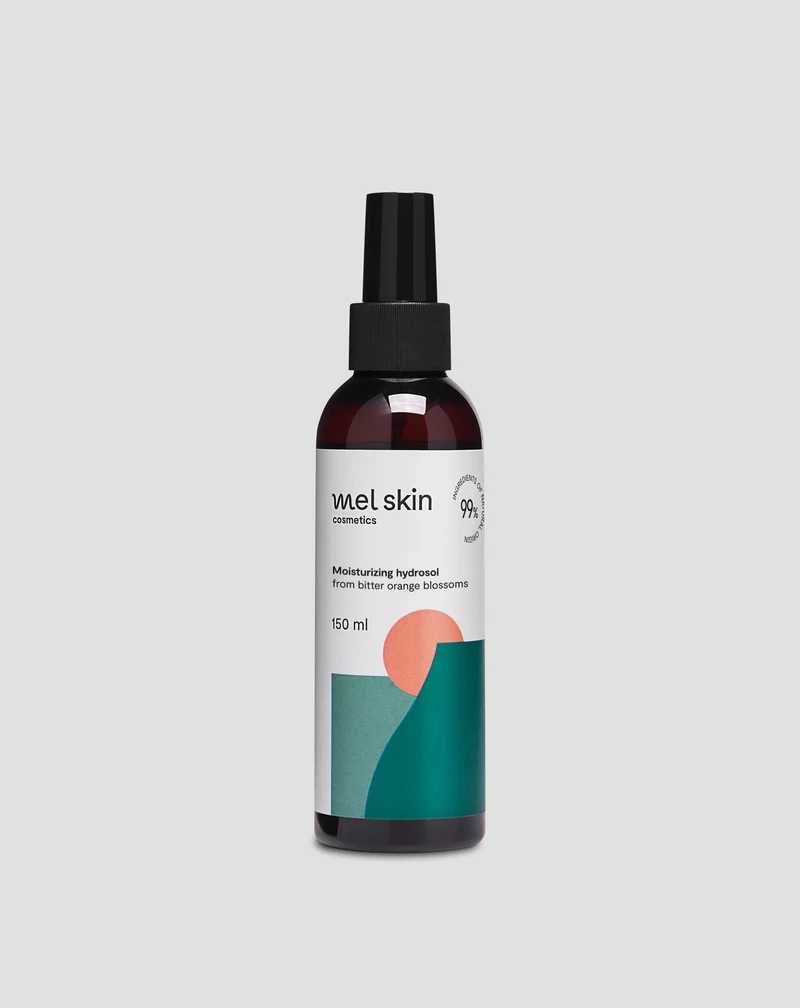 Hydrolat hydratant Mel Skin à la fleur d'oranger amer pour le visage, les cheveux et le corps