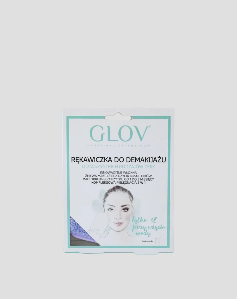 Gant de démaquillage et de nettoyage du visage réutilisable On-The-Go Ivory Glov