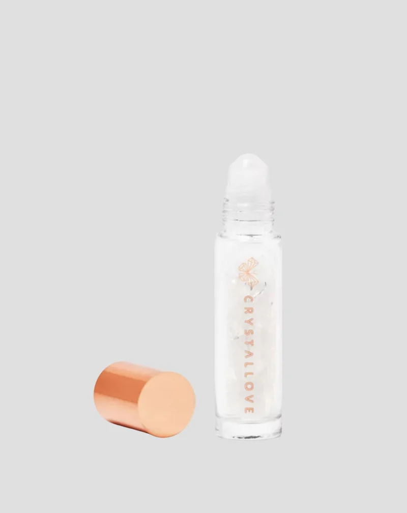 Bouteille avec cristaux pour l’huile - cristal de montagne Crystallove