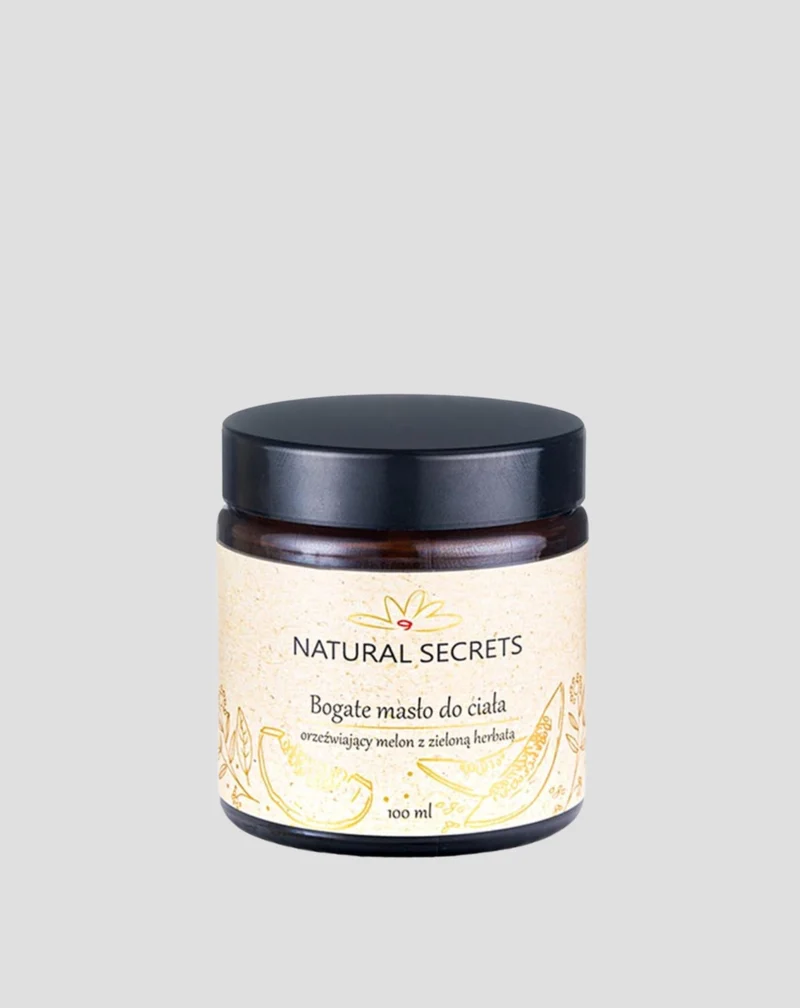Beurre corporel aux huiles naturelles au parfum de melon et de thé vert Natural Secrets