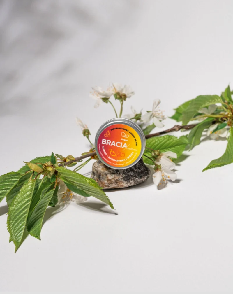 Sorbet fruité pour lèvres sèches et gercées cerise, mangue et mandarine Bracia Mydlarze