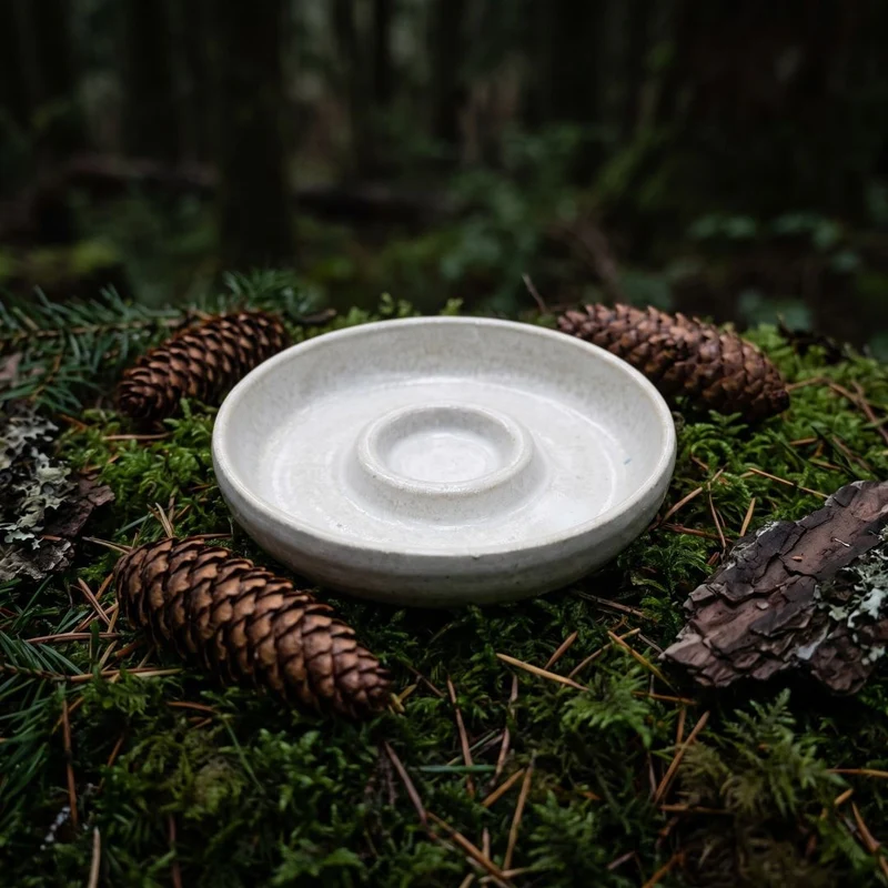 Porte-savons en céramique - Edition Rond Blanc
