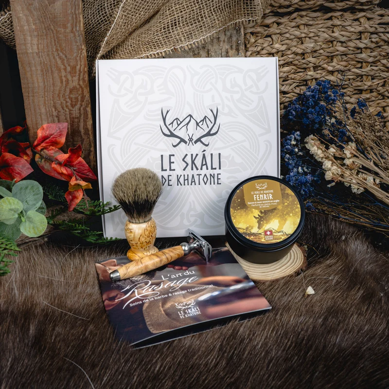 Coffret pour le rasage - Bouleau rasoir de sécurité