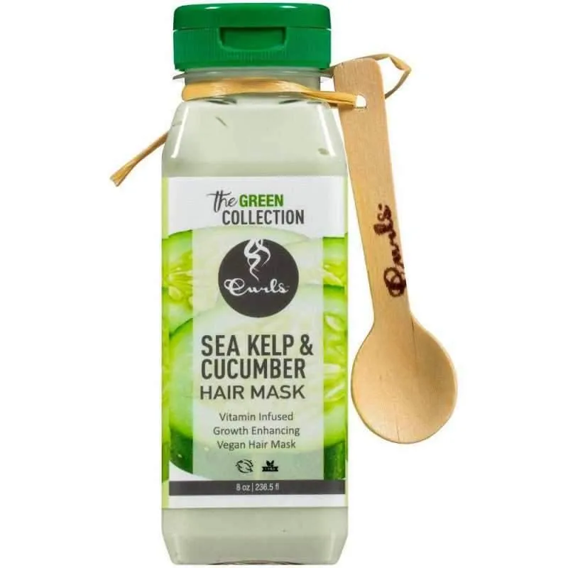 Curls - Masque capillaire au varech et au concombre (Sea Kelp & Cucumber Hair Mask Green Collection CURLS) - 235,5g