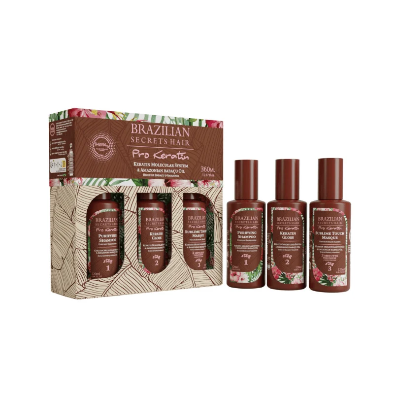 Brazilian Secrets Hair - Kit lissage brésilien Pro Keratin (360ml/3000ml)