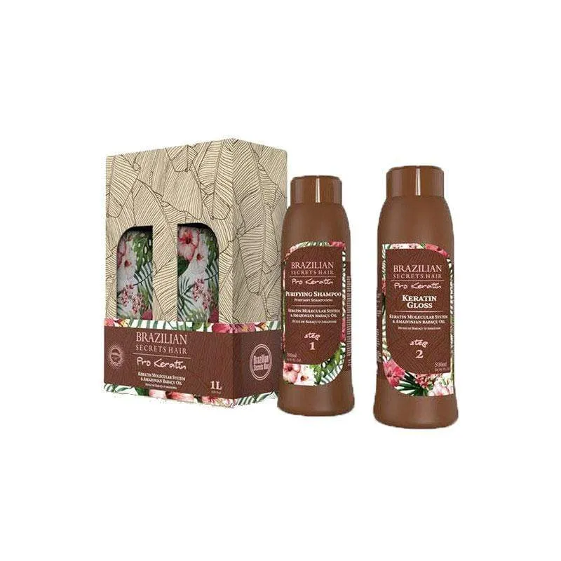 Brazilian Secrets Hair — Kit lissage brésilien Pro Keratin - 2 x 1000ml