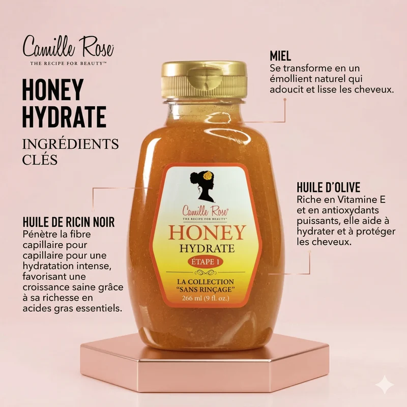 Camille Rose - Le miel hydratant de la collection leave in - 240ml