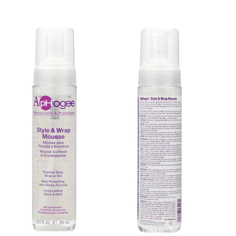 ApHogee - Mousse coiffante "Style & wrap mousse" - 251 ml