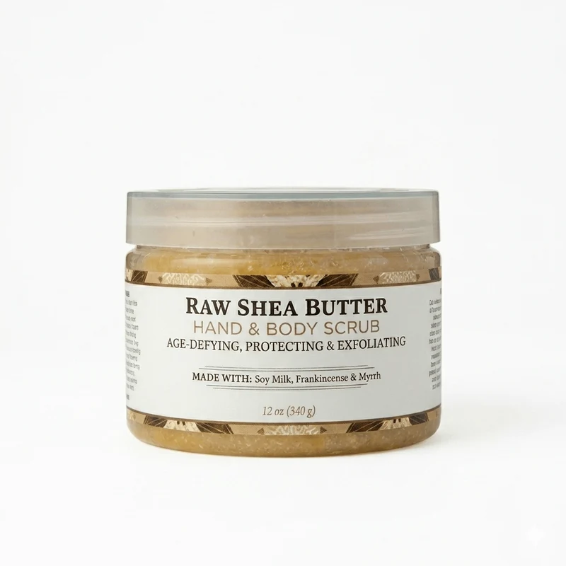 Nubian Heritage - Beurre de karité brut exfoliant pour les mains et le corps - 340g