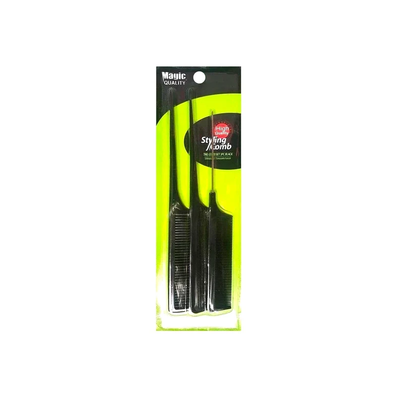 Magic Collection - Set professionnel de 3 peignes à queues TC3SET