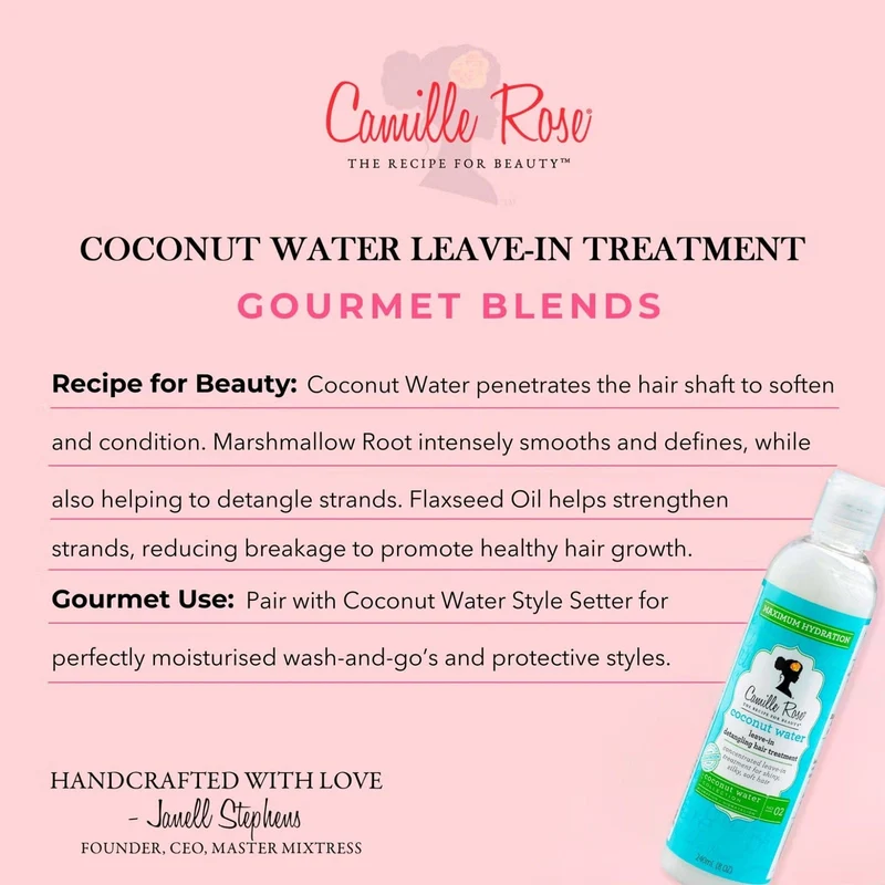 Camille Rose — Démêlant sans rinçage à l'eau de coco – 240ml
