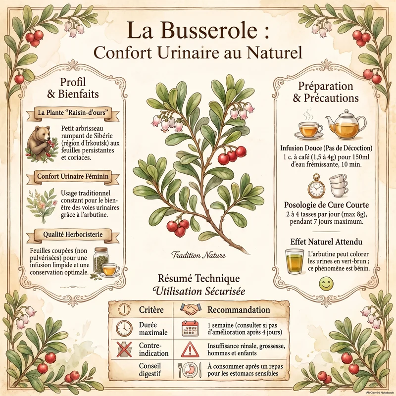 Busserole tisane | Feuilles coupées
