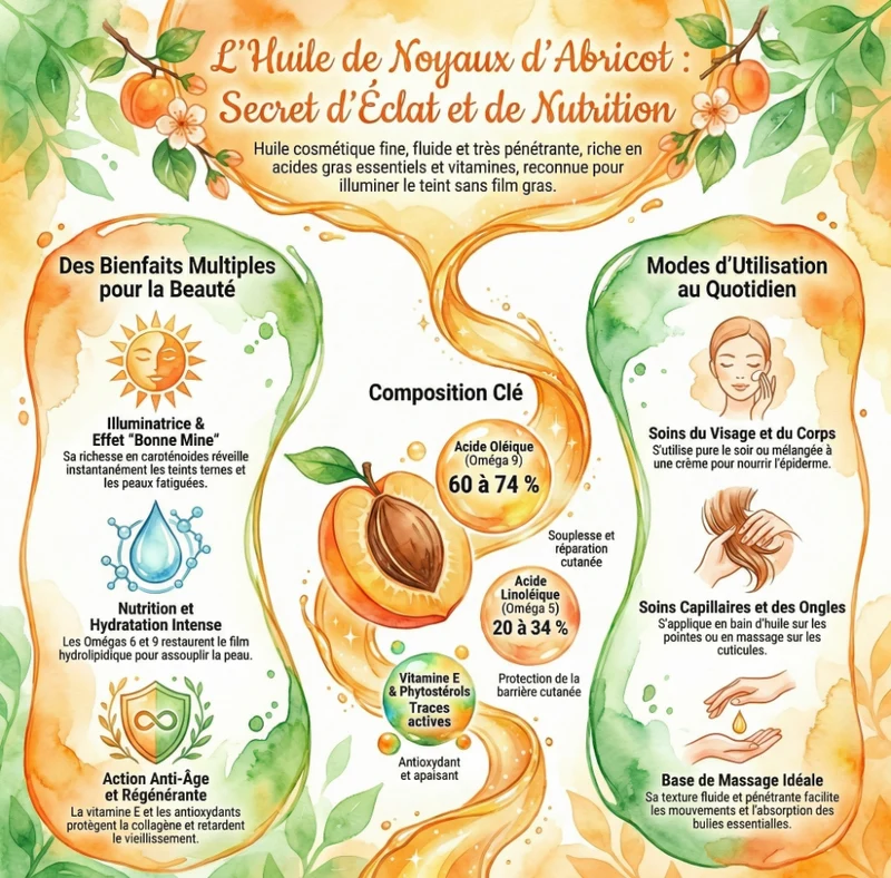 Huile végétale de noyau d'abricot | 100 ml
