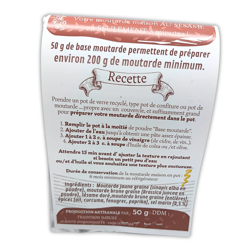 Moutarde douce au sésame | Préparation facile pour moutarde maison